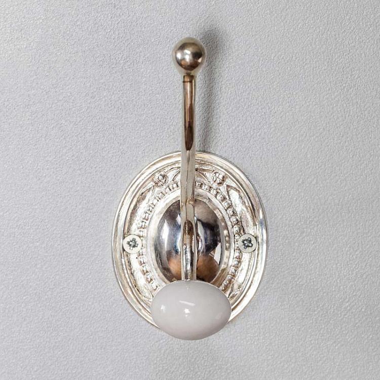 Двухрожковый серебряный крючок Antique Silver Hook