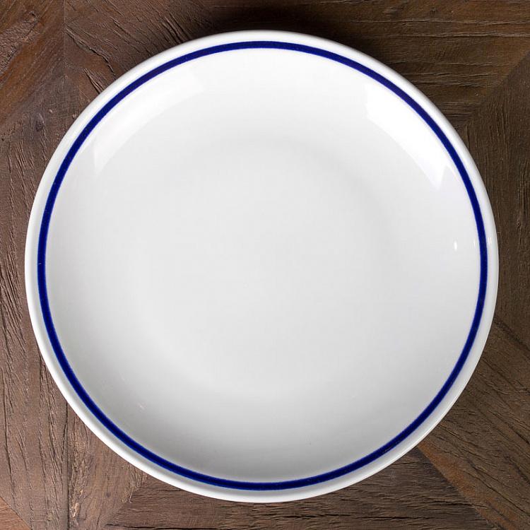 Обеденная тарелка Синяя полоска, S Filo Blue Dinner Plate Small