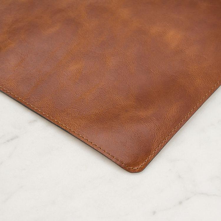 Коричневый винтажный кожаный коврик для рабочего стола Karwardine Desk Matt, Old Brown