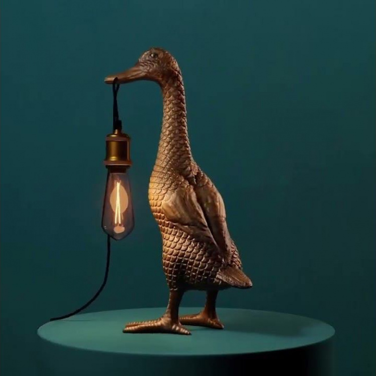 Настольная лампа Золотой гусёнок Table Lamp Golden Son Of A Duck