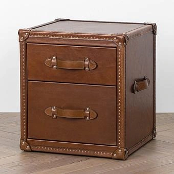 Тумба-сундук Harrison Trunk A натуральная кожа Vector Dark Brown