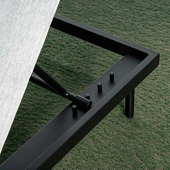Садовый шезлонг-лежак Chic Lounger, Black акриловая ткань Lead Chine - ракурс 7