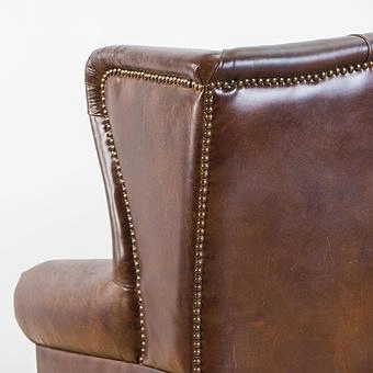 Кресло Parlament Armchair, Red Brown Wood D натуральная кожа Vintage Brown - ракурс 9