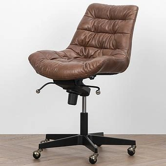 Кресло Madison Office Chair RM натуральная кожа Brown Franco - ракурс 2