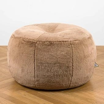 Пуфик Alaska Donut Pouf искусственный мех Big Bear Taupe - ракурс 2