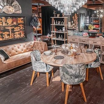 Обеденный стол Valbell Round Dining Table Mango Wood - ракурс 9