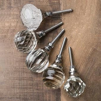 Набор из 5-ти мебельных ручек Set Of 5 Knobs Clear Glass Anvers - ракурс 2