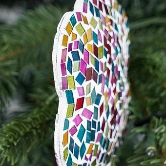 Ёлочная игрушка Multi-Colored Flower Pendant 11 cm - ракурс 6
