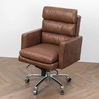 Кресло Hemingway Office Chair RM натуральная кожа Brown Franco - ракурс 6