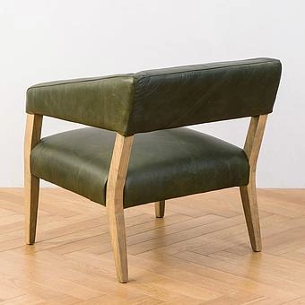 Стул Milano Chair натуральная кожа British Green - ракурс 4