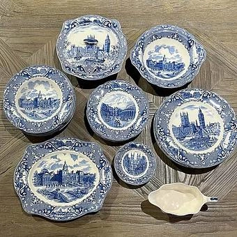 Винтажная супница Vintage Soup Bowl With Lid Old London