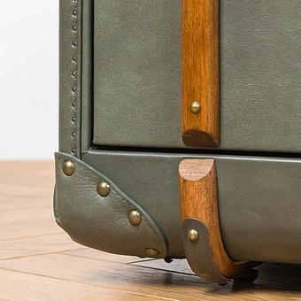 Тумба-сундук Forward Side Table RM натуральная кожа Lawn Green Franco - ракурс 10