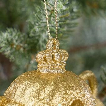 Ёлочная игрушка Pumpkin Carriage Gold 12 cm - ракурс 4