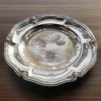 Винтажный поднос Vintage Old Silver Plate 16