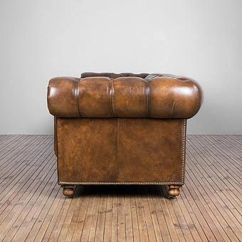 Трёхместный диван Constable 3 Seater натуральная кожа Original Vintage Coffee - ракурс 4