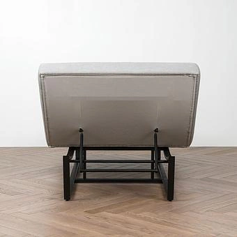 Садовый шезлонг-лежак Wave Lounger, Black акриловая ткань Lead Chine - ракурс 5