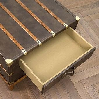 Журнальный стол-сундук Piligrim Coffee Table, Light Wood RM натуральная кожа Antique Master - ракурс 7