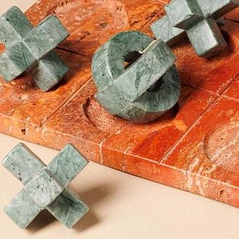 Настольная игра Marble And Travertine Tic Tac Toe Game - ракурс 3