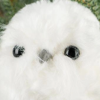 Ёлочная игрушка Round Owl With Open Eyes 10 cm - ракурс 3