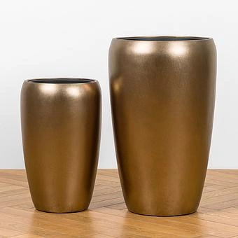 Кашпо Effectory Metal Tall Pot Matte Gold Large - ракурс 8
