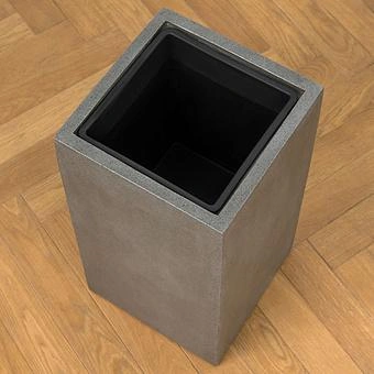 Кашпо Effectory Beton Tall Cube Pot Dark Grey Small - ракурс 2