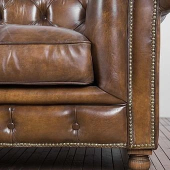 Трёхместный диван Constable 3 Seater натуральная кожа Original Vintage Coffee - ракурс 11