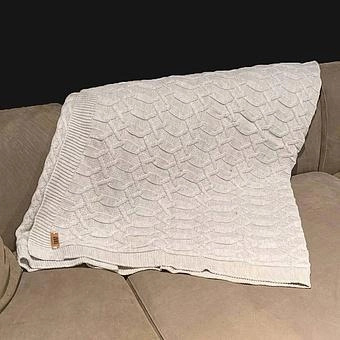 Плед Vermont Plaid Dark Beige 130x180 cm - ракурс 5