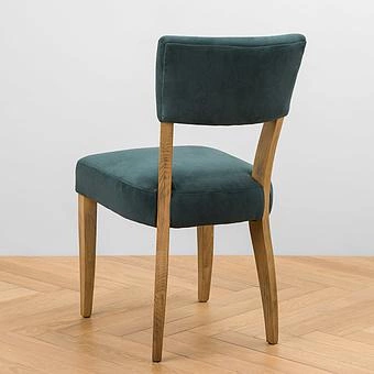 Стул Mami Dining Chair, Oak Brown полиэстер Maldives Blue - ракурс 4