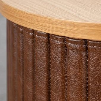 Прикроватный столик Audacious Side Table Without USB, Oak экокожа Hazelnut Faux Leather - ракурс 6