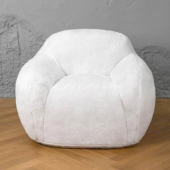 Кресло Snuggy Chair искусственный мех Big Bear White - ракурс 2