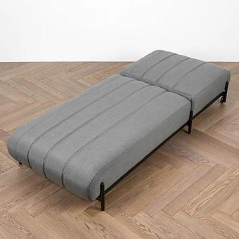 Садовый шезлонг-лежак Luna Lounger, Black акриловая ткань Flanelle - ракурс 6
