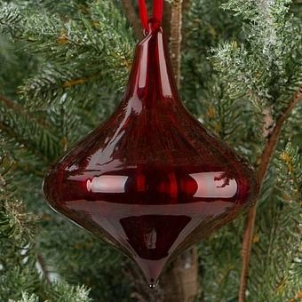 Ёлочная игрушка Spinning Top Red 12 cm