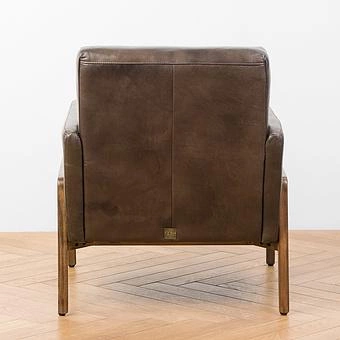 Кресло Cupertino Chair RM натуральная кожа Antique Master - ракурс 4