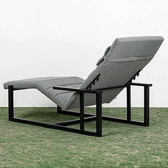 Садовый шезлонг-лежак Roxy Lounger, Black акриловая ткань Flanelle - ракурс 5