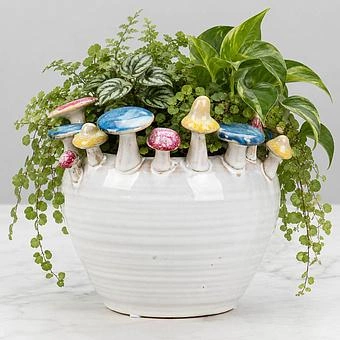 Кашпо Mushrooms Pot White