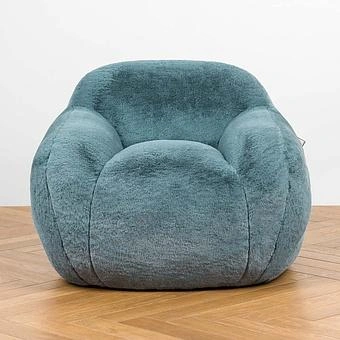 Кресло Baby Snug Chair искусственный мех Big Bear Pink - ракурс 2