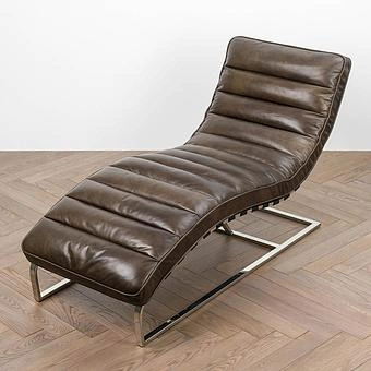 Шезлонг Toledo Lounge Chair RM натуральная кожа Antique Master - ракурс 6