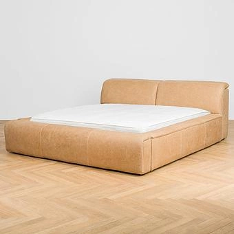 Двуспальная кровать-реклайнер Toro Motion Bed US King натуральная кожа Freehand Waxed Nutmeg - ракурс 14