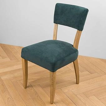Стул Mami Dining Chair, Oak Brown полиэстер Maldives Blue - ракурс 6