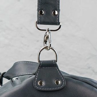 Спортивная сумка Sport Bag Model 38 натуральная кожа Blue Opaco - ракурс 12