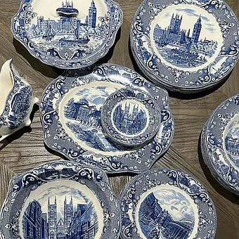 Винтажная супница Vintage Soup Bowl With Lid Old London