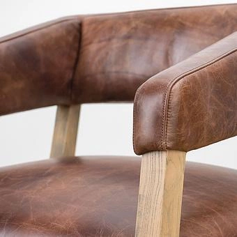 Стул Milano Chair натуральная кожа British Green - ракурс 9