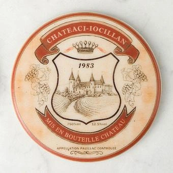 Набор из 4-х подставок под стаканы Set Of 4 Stone Coasters Wine Labels