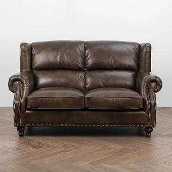Двухместный диван Churchill 2 Seater RM натуральная кожа Antique Master - ракурс 2