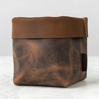 Корзина для хранения Leather Storage Basket Small натуральная кожа Choko
