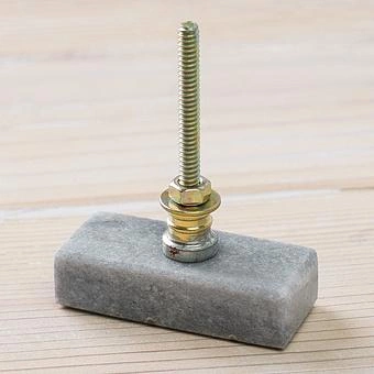 Мебельная ручка Brass Inlay Grey Stone Knob - ракурс 4