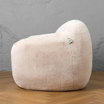 Кресло Snug Chair искусственный мех Big Bear Grey - ракурс 3