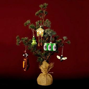 Ёлочная игрушка Glass Hanger Cuckoo Clock 8 cm - ракурс 9