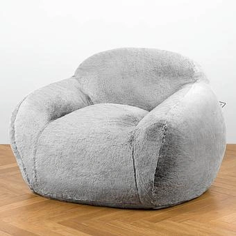 Кресло Snug Chair искусственный мех Big Bear Grey