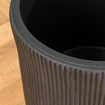 Кашпо Ergo Jet Tall Cylinder Pot Anthracite Large - ракурс 3
